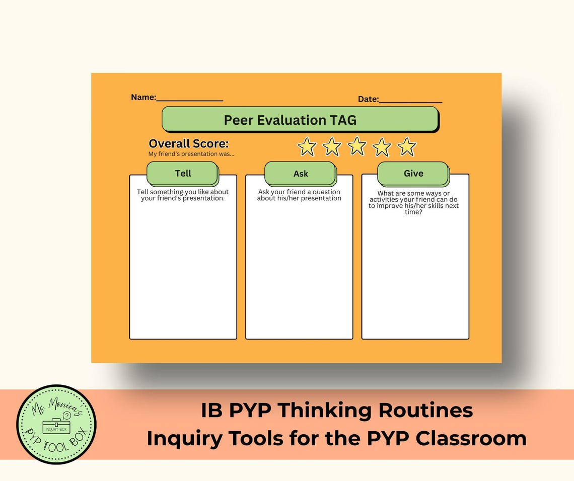 Pyp Task Sheets IB PYP Thinking Routines Digital File Pdf - Inquiry Tools for the PYP ...