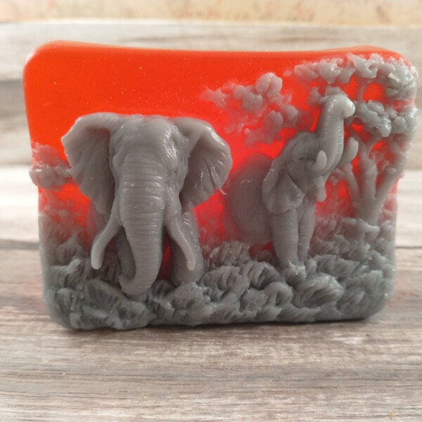 gorgeous elephant soap Africa ivory decorative love wild trees sacred soap animals scented in Sweet Pea choose your color & style