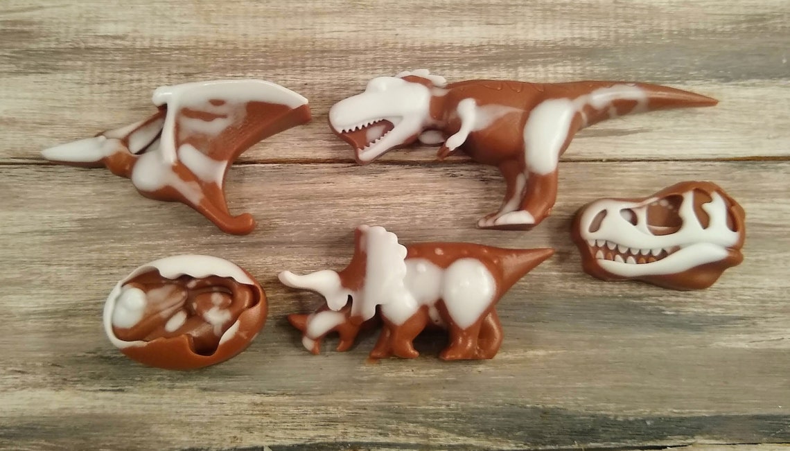 Dinosaur Soap Set Kids Soap Glycerin Soap Two Tone Soaps Dino Etsy