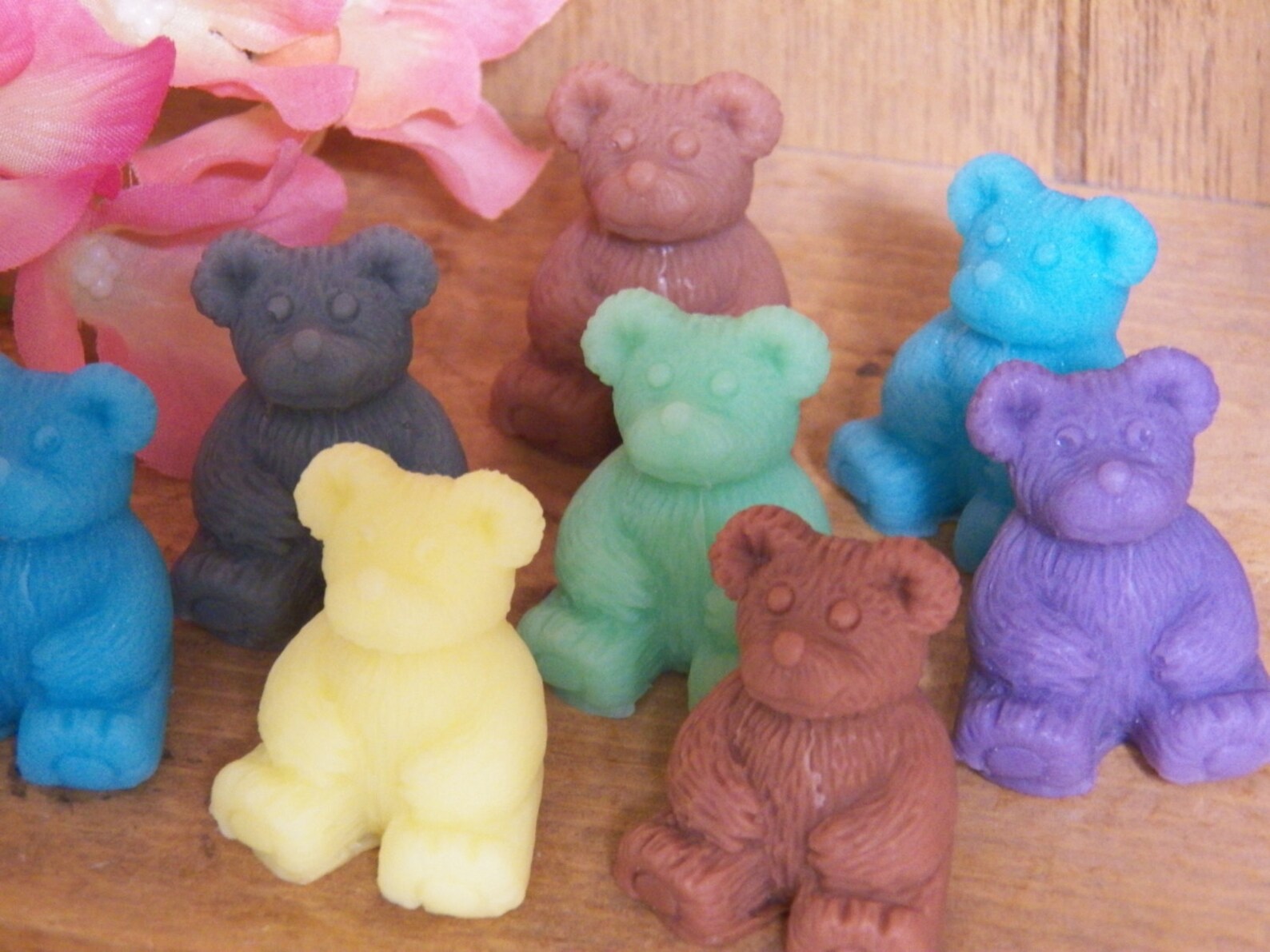 Bear soap glycerin soap set of 2 bears mini soaps guest soaps Etsy