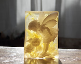 gorgeous fairy soap calendula honey garden fairy soap handmade soap flower petals lovely girl birds & butterflies honey powder soapy love