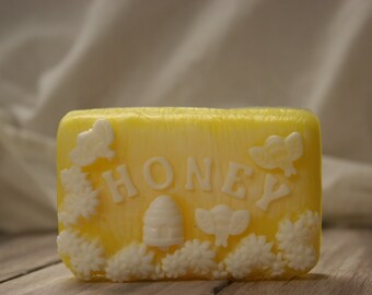 honey bee soap glycerin soap scented in Baby Bee Buttermilk garden floral HONEY bees flowers lovely gift handmade hand crafted soap bars