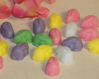 Easter bunny soap scented in fruity & floral glycerin soap bunnies bite size bunnies bunny Easter rabbit soap kid soap decorative mini favor