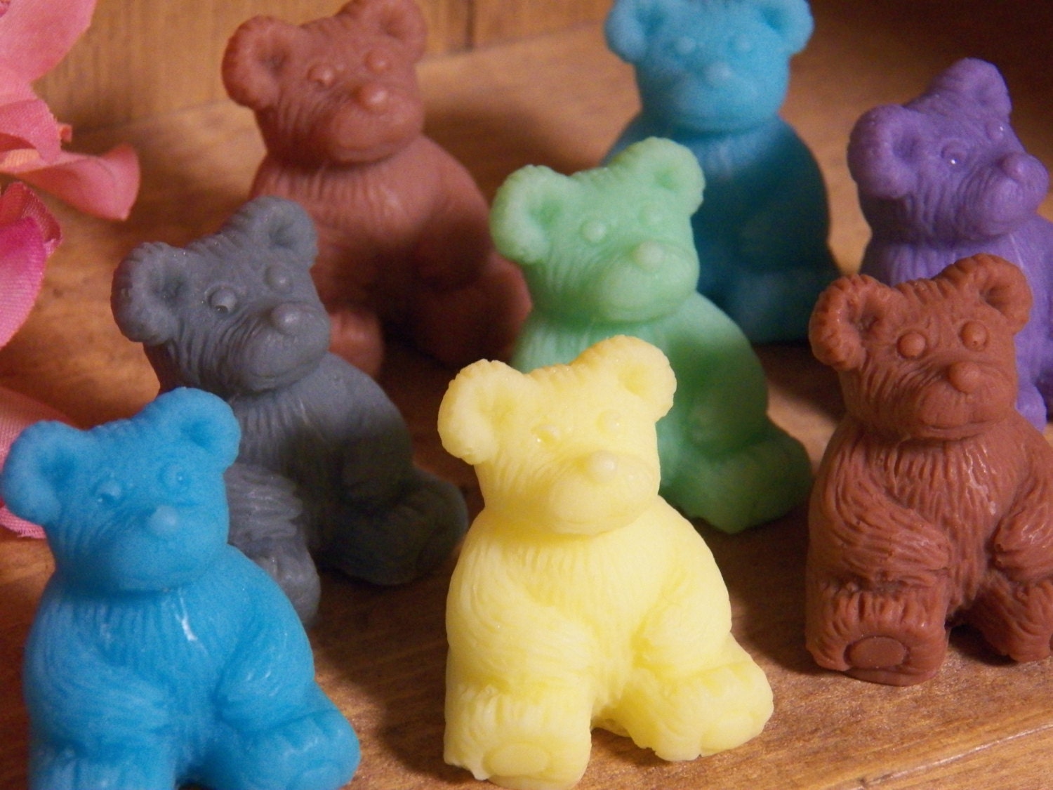 Bear soap glycerin soap set of 2 bears mini soaps guest soaps Etsy