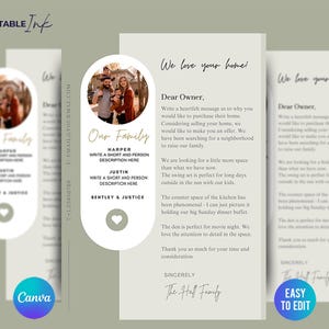 Plantilla de carta de oferta de vivienda / Folleto de Canva DIY Carta de oferta de vivienda profesional al vendedor, Mensaje profesional al vendedor de vivienda,
