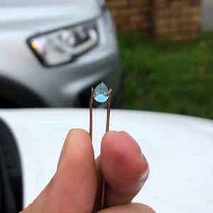 Natural Swiss Blue Topaz Gemstone Pair – 1.6 Carats