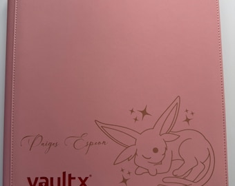 Custom Espeon- Eevee-Umbreon + requests - laser engraved binder- Multiple colour options and sizes
