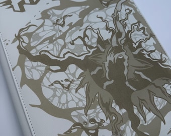 Laser Engraved 9-Pocket Card Binder - Pitch Black Mega Evolution Design