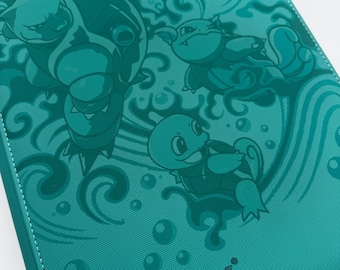 Squirtle -Wartortle-Blastoise Evolution . Custom binder - Laser-Engraved  Vault X 12/9/4