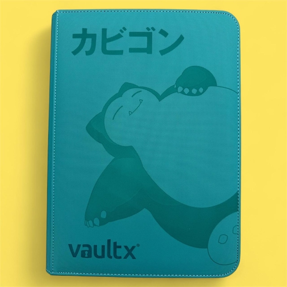 Pokemon Snorlax - Laser Engraved Binder - Vault X 9 Pocket Teal Pokemon Snorlax - Laser Engraved Binder - Vault X 9 Pocket Teal
