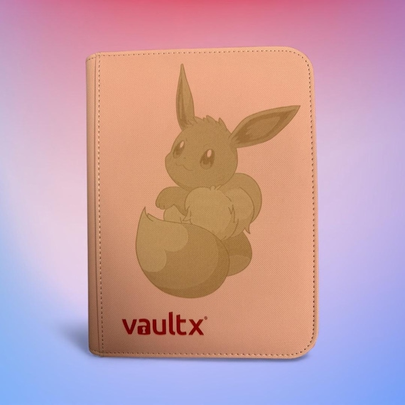 Laser Engraved Eevee Design- 4 Pocket Vault X Just Pink- Custom Binder -  Etsy
