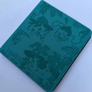 Pokemon Bulbasaur-Ivysaur-Venusaur Evolution . Custom- Laser-Engraved  Vault X 12 & 9 Pocket Binder