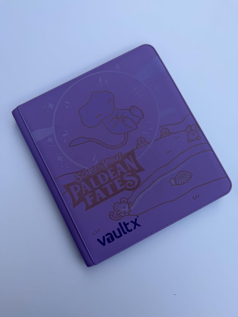 Paldean Fates -Bubble Mew- Laser Engraved Card Binder- Vault X-Purple image 4