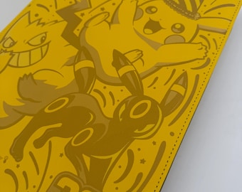 Laser Engraved 9-Pocket Card Binder - 30th Anniversary Binder -Pokemon