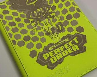 Perfect Order 9 Pocket  Binder in Neon Yellow ME3 Mega Evolution