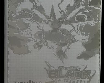 Custom Laser Engraved  Card Binder - Black Bolt Vault X