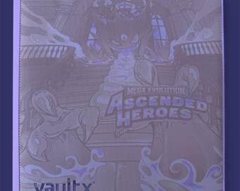 Mega Evolution lasergegraveerde map Vault X - Ascended Heroes - op maat gemaakte map