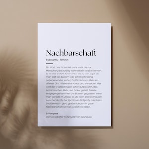 Nachbarschaft Textkarte | Digitale Canva Vorlage | Grußkarte für Nachbarinnen und Nachbarn