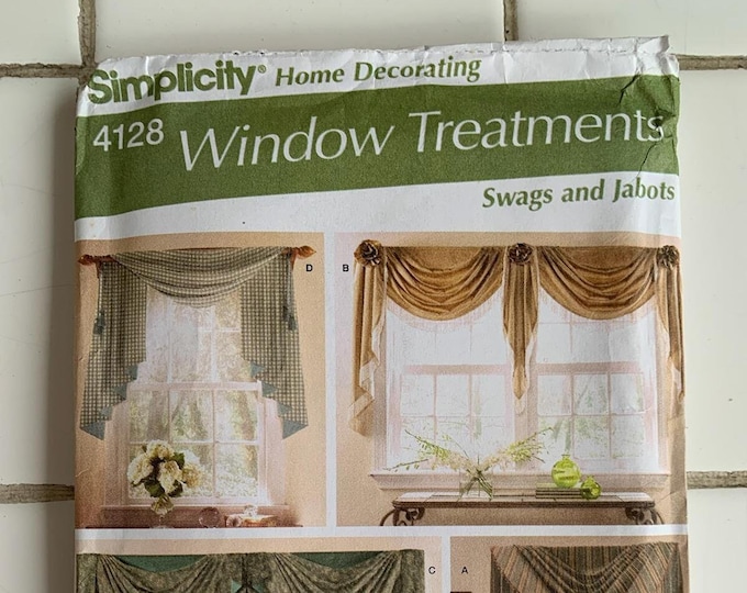 Simplicity Pattern 4128 Window Treatments Swags and Jabots Etsy