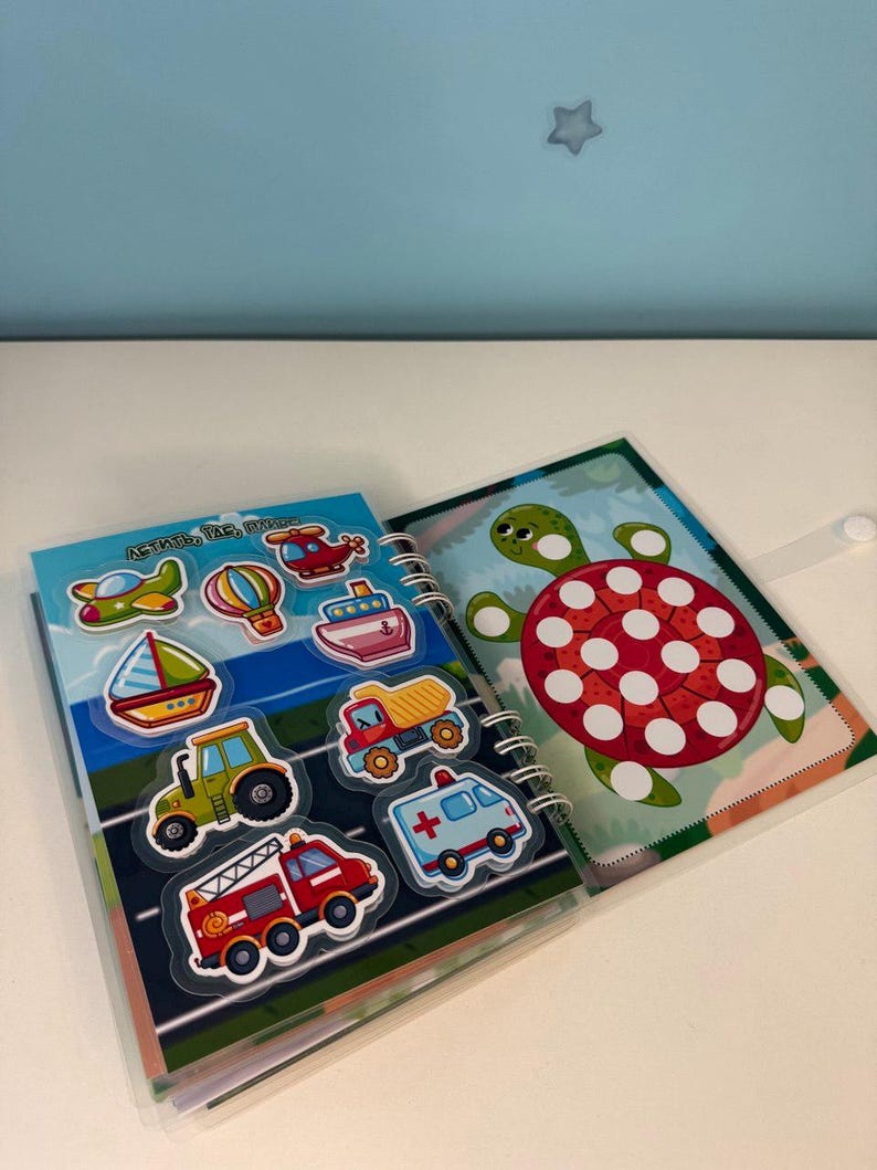 Busy Book for Toddlers – Laminated Learning Binder With Velcro ...