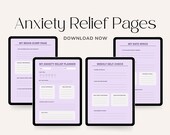 Anxiety Relief Planner Bundle – Mental Health Journal, Self-Care (PDF)
