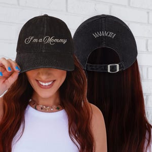 Im a Mommy Embroidered Hat, Mamacita Aesthetic Cap, Minimal Mom Hat, Denim Mom Life Accessory, Trendy Mommy Baseball Cap