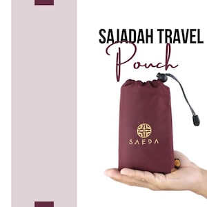 Alfombra de oración portátil de viaje, personalizada con nombre, para Sajadah, regalo islámico musulmán para Eid, Hajj y Umrah.