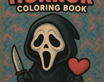 Chibi Horror Mask Coloring Book | Spooky-Cute Art