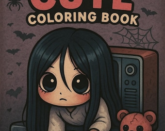 Creepy Chibi Ghost Girl Coloring Book | Kawaii Spooky Pages