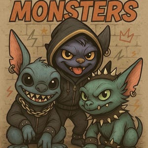 SLAY Monsters Coloring Book | Urban Street-Style Monster Characters | Printable A4 Pages for Teens & Adults