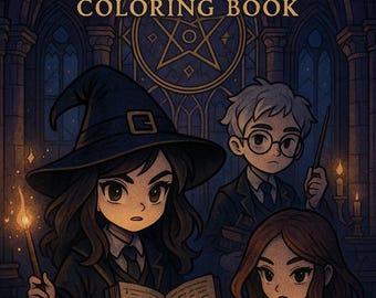 Magical Academy Coloring Book: Chibi Witches & Wizards (PDF)