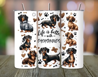 Omslagdoek teckel, hondenliefhebbercadeau, mager sublimatieontwerp (digitale download)
