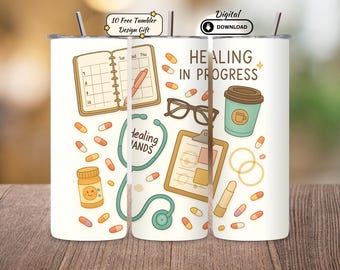 Envoltura para vaso Nurse Life PNG: Diseño de sublimación delgado de 20 oz (descarga digital)