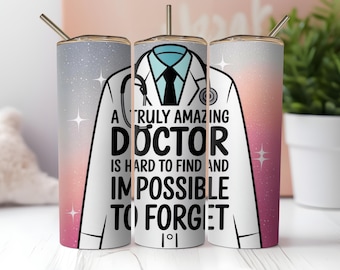 Doctor Tumbler Wrap PNG: 20oz Skinny Sublimation Design (Digital Download)