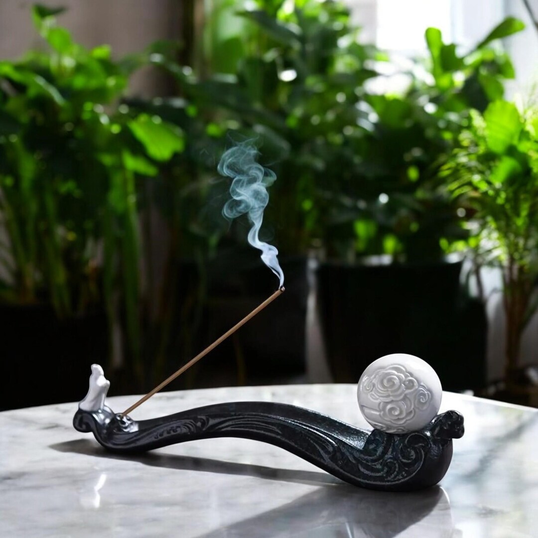 Moon Led Incense Holder - Ceramic Stick Incense Burner - Zen Home Décor ...
