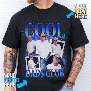Vatertagsgeschenk, Personalisieren Sie Ihr eigenes 90er Jahre Rap-T-Shirt, Ihr Foto oder Text hier, benutzerdefiniertes Bootleg Vintage-T-Shirt für Vater oder Ehemann | D05