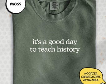 Camiseta de profesor de historia Comfort Colors®, camiseta para enseñar a los pequeños humanos el regreso a clases
