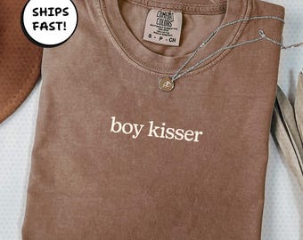 Camiseta Comfort Colors Boy Kisser, camiseta gráfica del Orgullo Gay LGBTQ