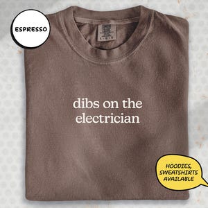 Camiseta divertida para electricistas, camiseta gráfica para trabajadoras del sector, camiseta Comfort Colors