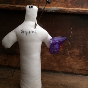 Squirt, voodoo doll, fiber art, sculpture image 2