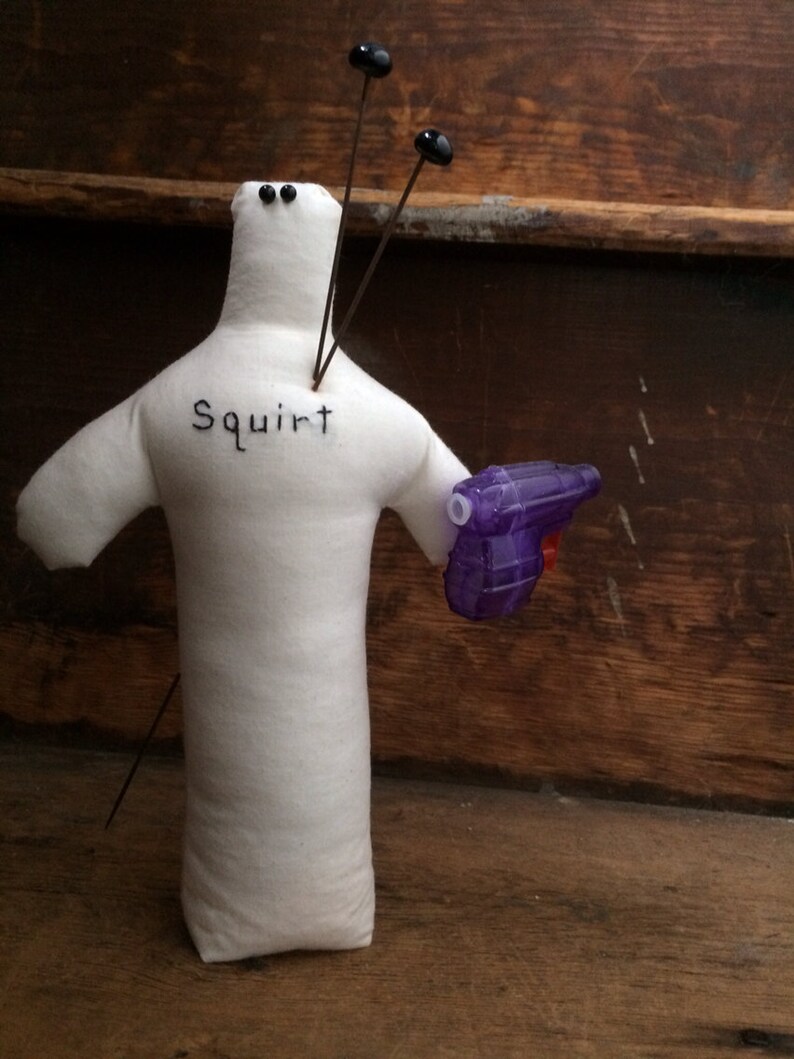 Squirt, voodoo doll, fiber art, sculpture image 2