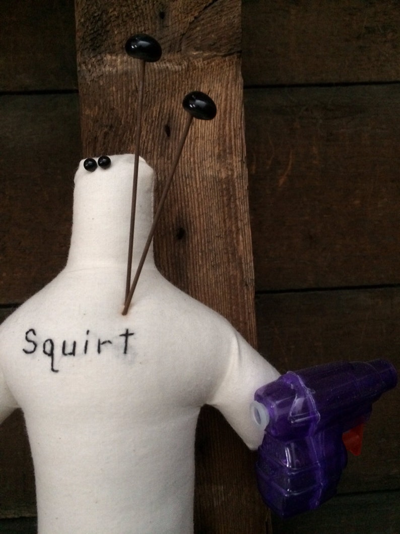 Squirt, voodoo doll, fiber art, sculpture image 1