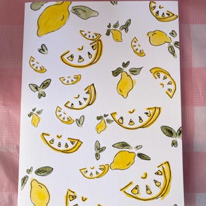 Carte aquarelle citrons
