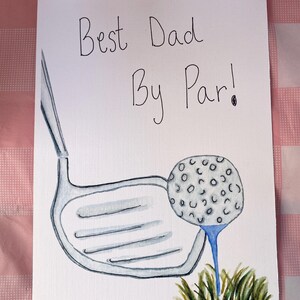 Carte Aquarelle Meilleur papa par golf