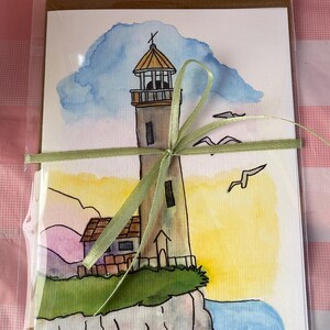 Carte aquarelle phare