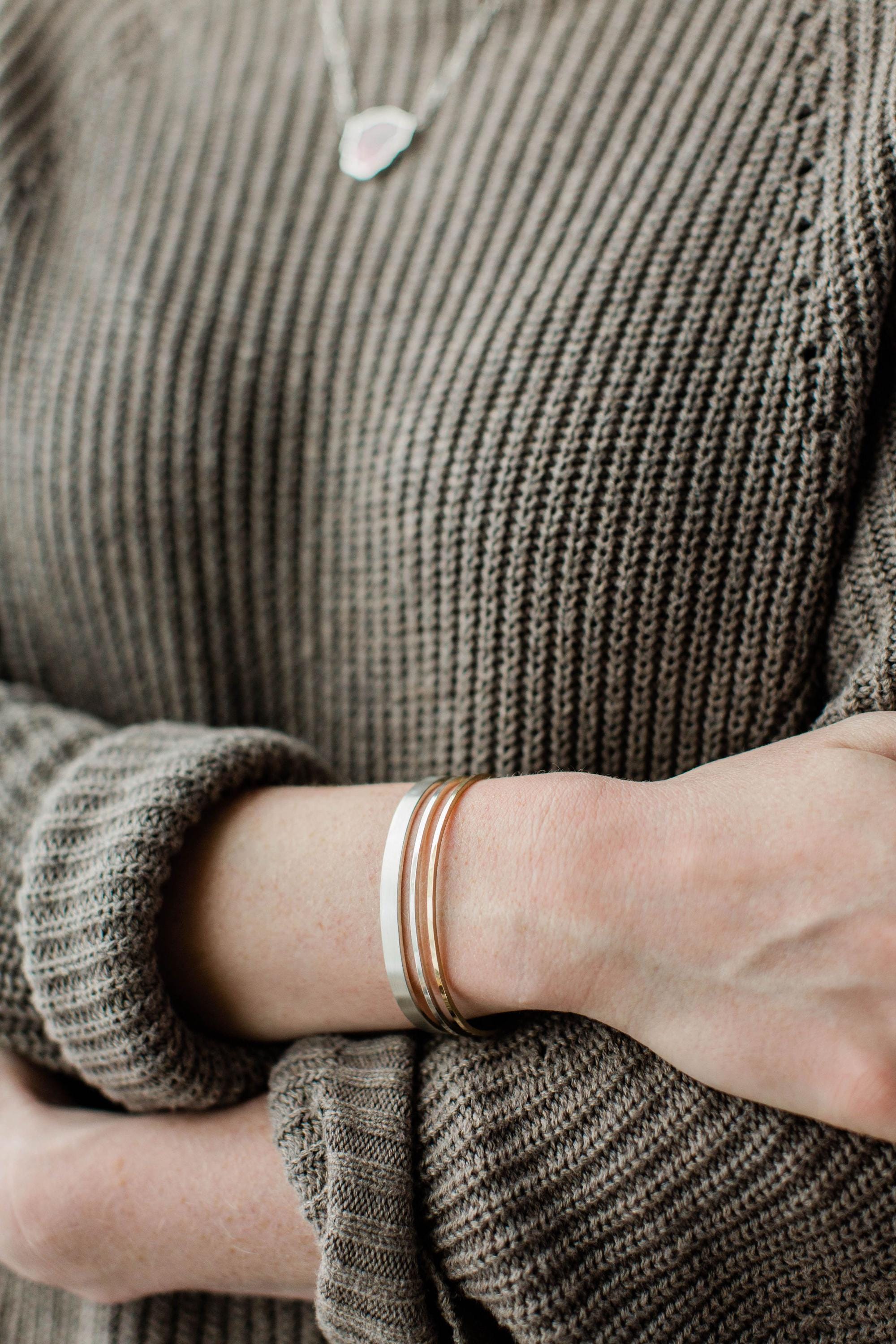 ブレスレット BLENDOFF Ordinary Minimal Round Cuff Bracelet 3mm Silver 925 925 Sterling Silver 3mm Round Box Chain Bracelet 6.3