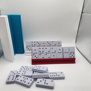 Dominoes Storage with Internal Rack Holds 28 Double Six Dominoes, magnetic lids