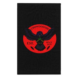 Crowgodshi Hand Towel, RED LOGO