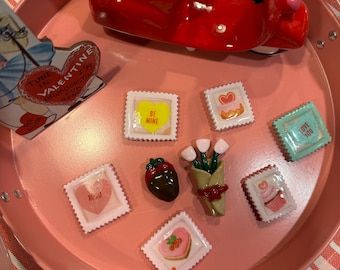 Handmade Clay Valentine's Day Fridge Magnets: Quirky Kitchen Decor