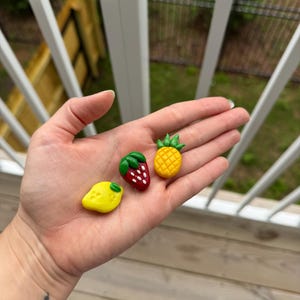 Handmade Clay Fridge Magnets: Quirky Fruit & Vegetable Decor